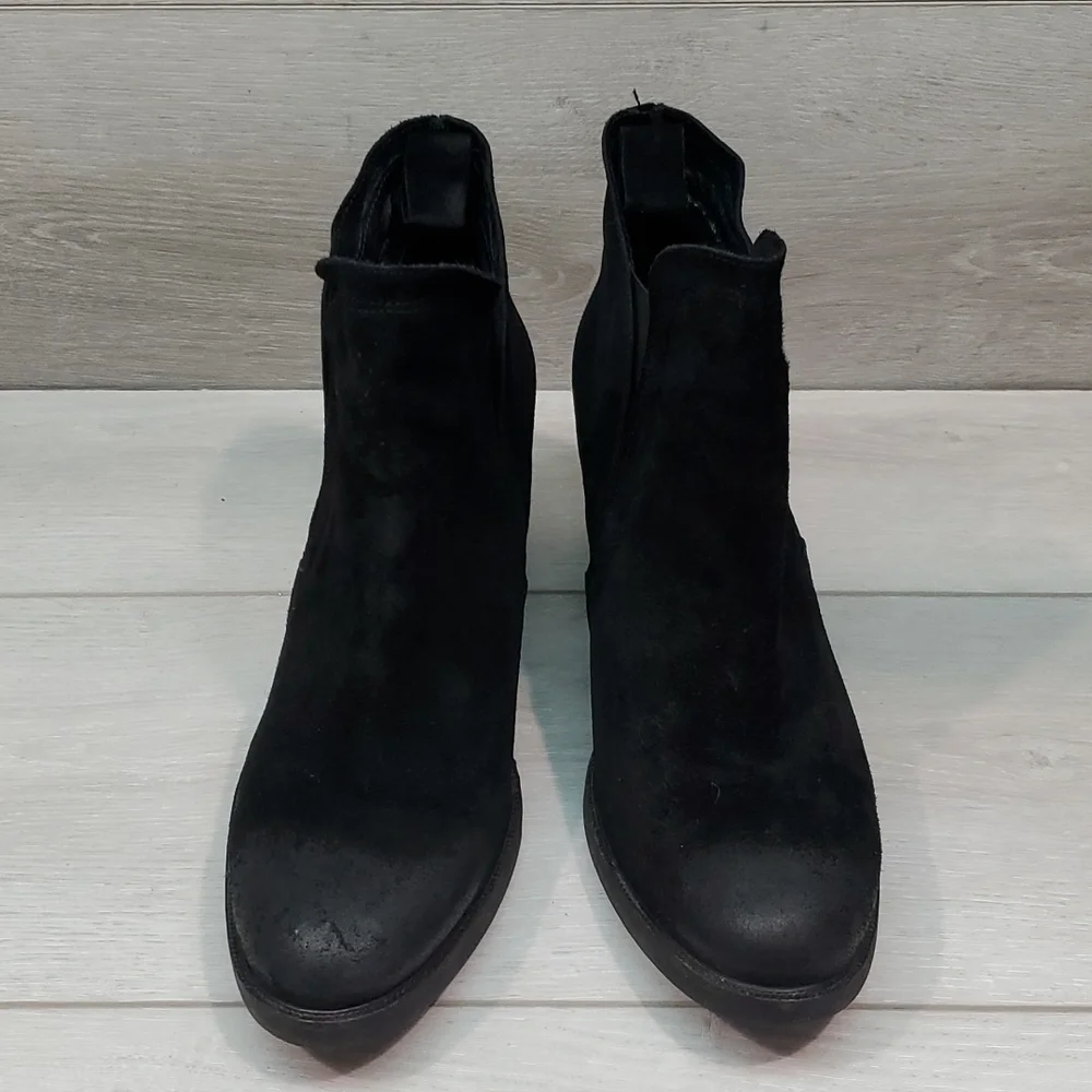 Bos. & Co. Women Belfield Ankle Leather Heels Boots shoes sz 41/10-10.5